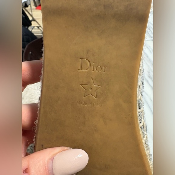 Lightly used- DIOR Granville Embroidered Mesh
Cotton Flat Espadrille - Picture 5 of 15